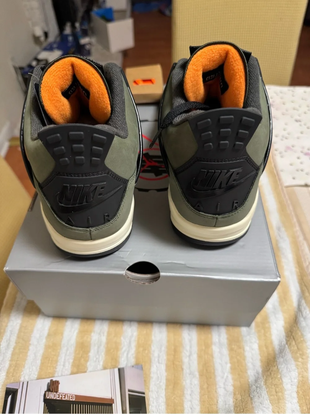 Air Jordan 4 Retro Undefeated - Olive/Orange Men’s Sneakers